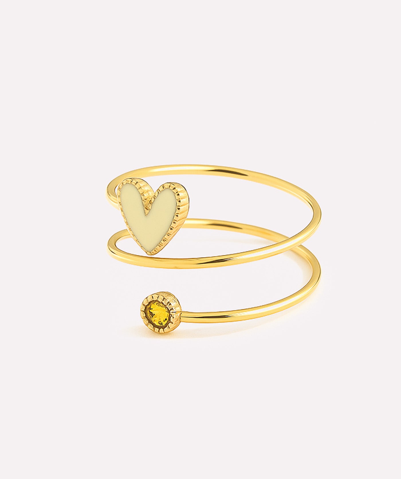 Yellow Mono Love Ring