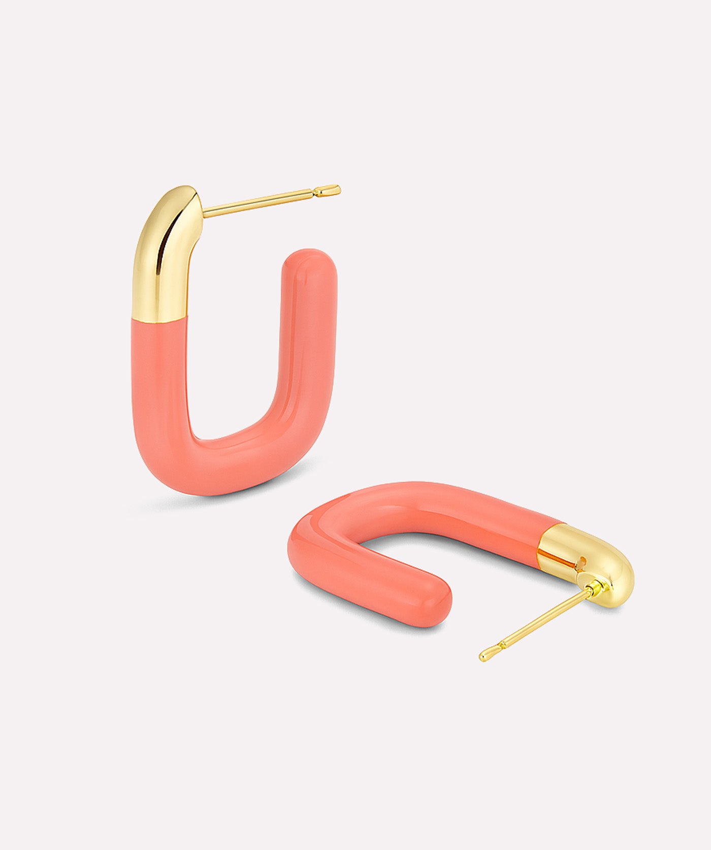 Pink Color Curl Earrings
