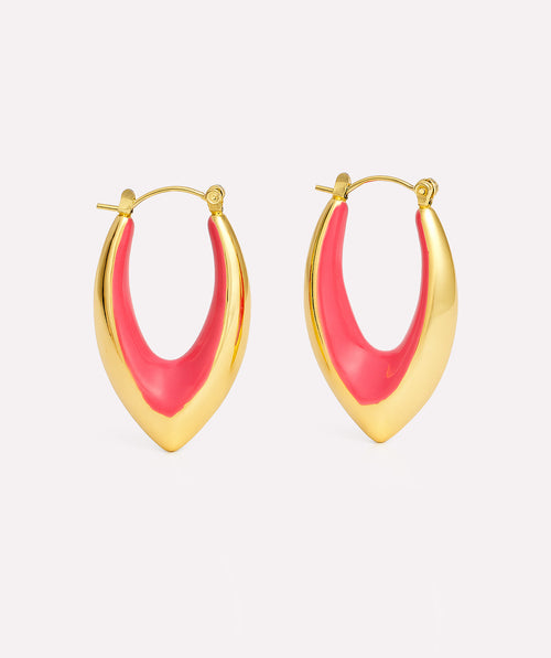 Pink Ellipse Hue Earrings