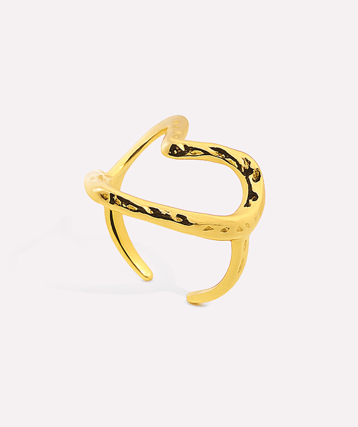 Offset Heart Ring