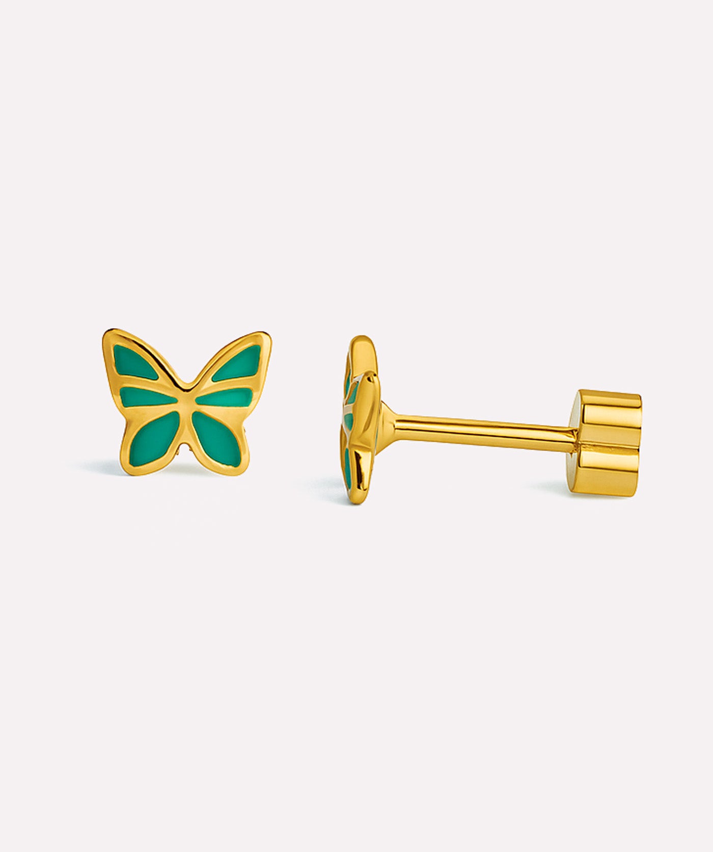 Green Tiny Flutterby Studs
