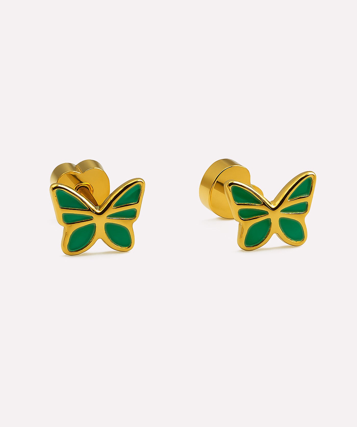 Green Tiny Flutterby Studs