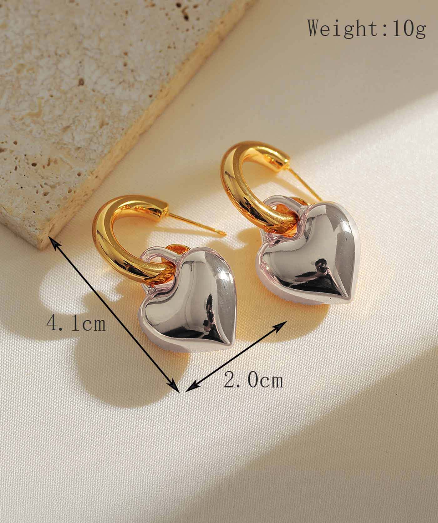 Silver Hearts Aflutter Earrings