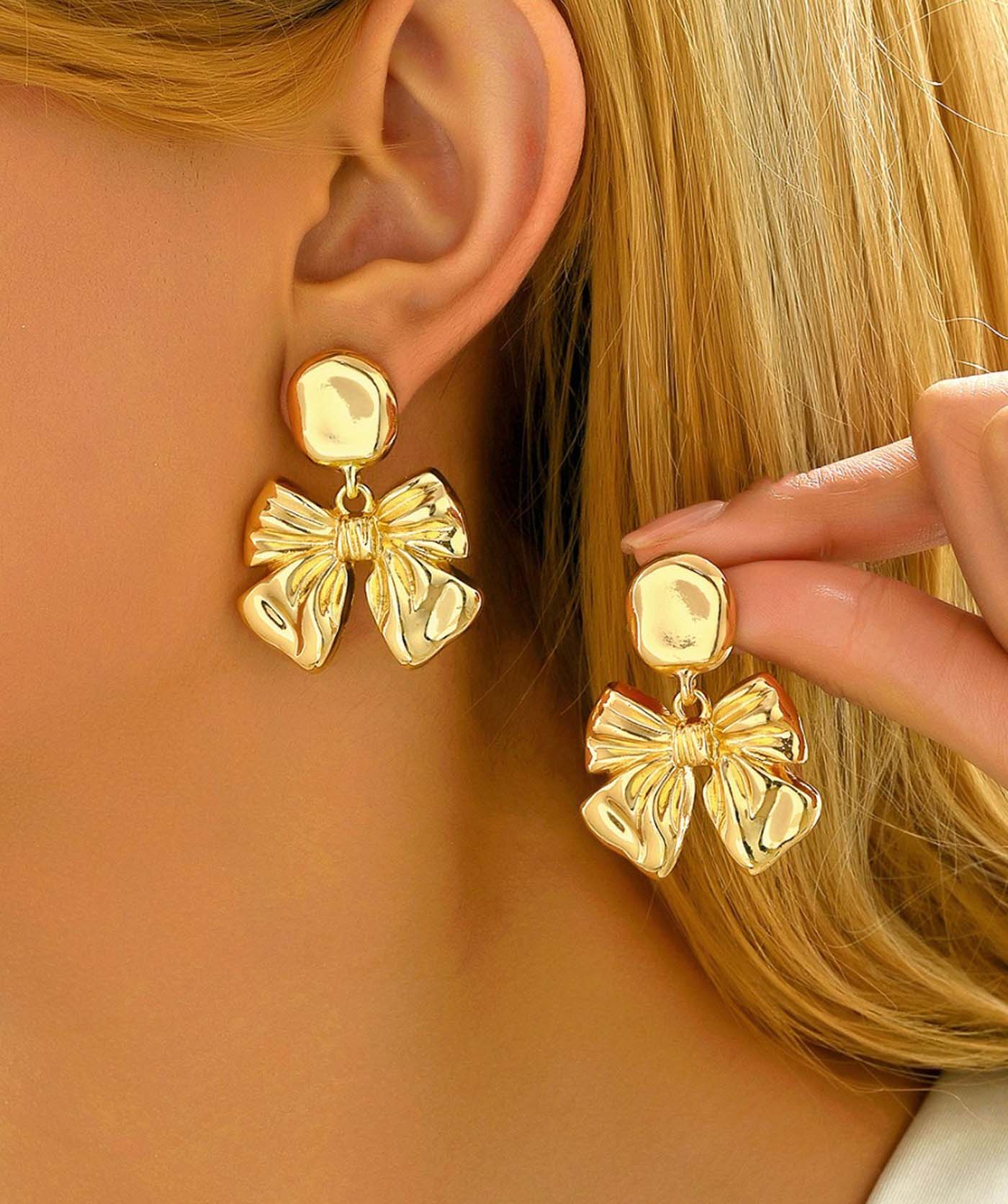 Ribbon Bow Earrings