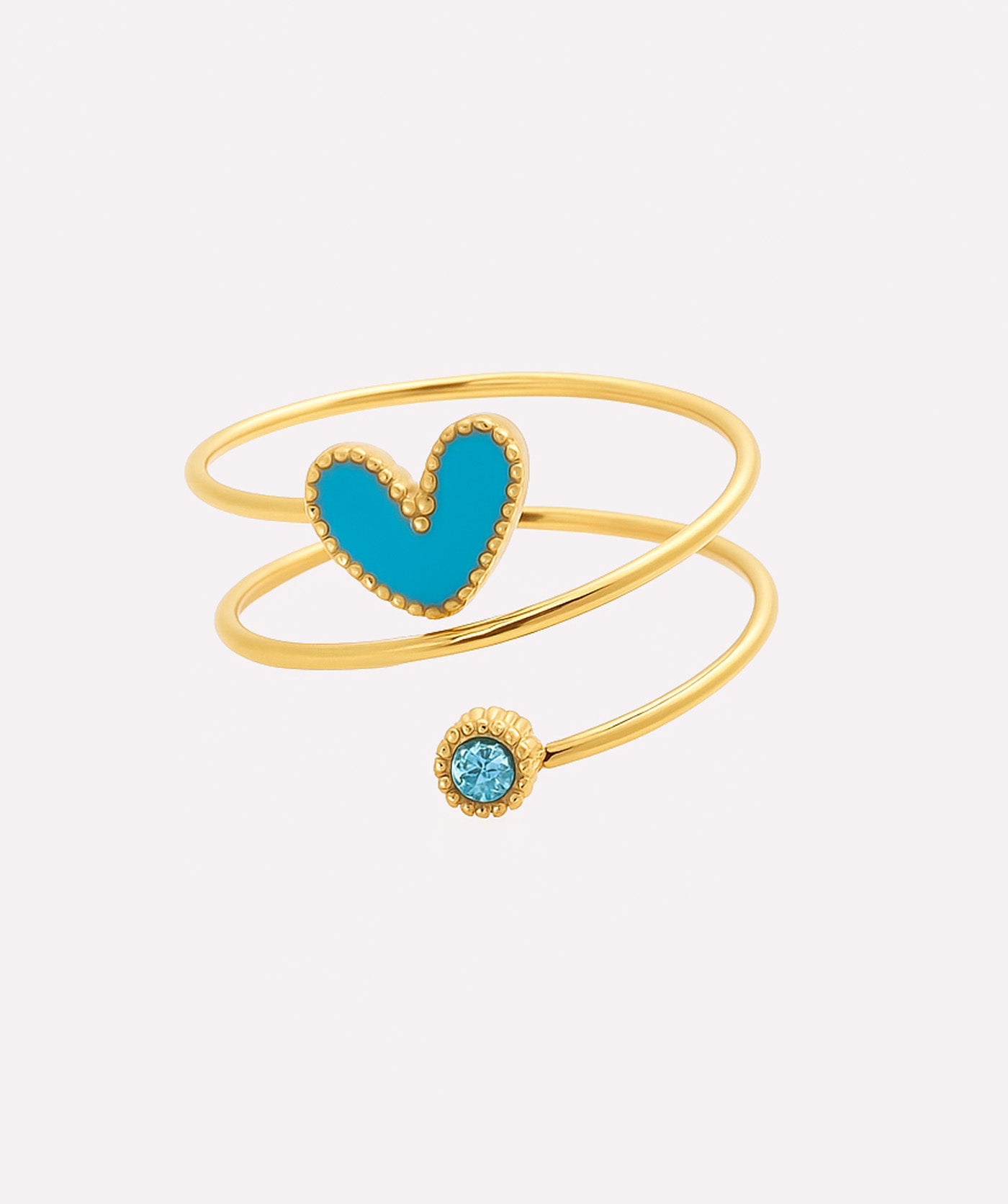 Blue Mono Love Ring