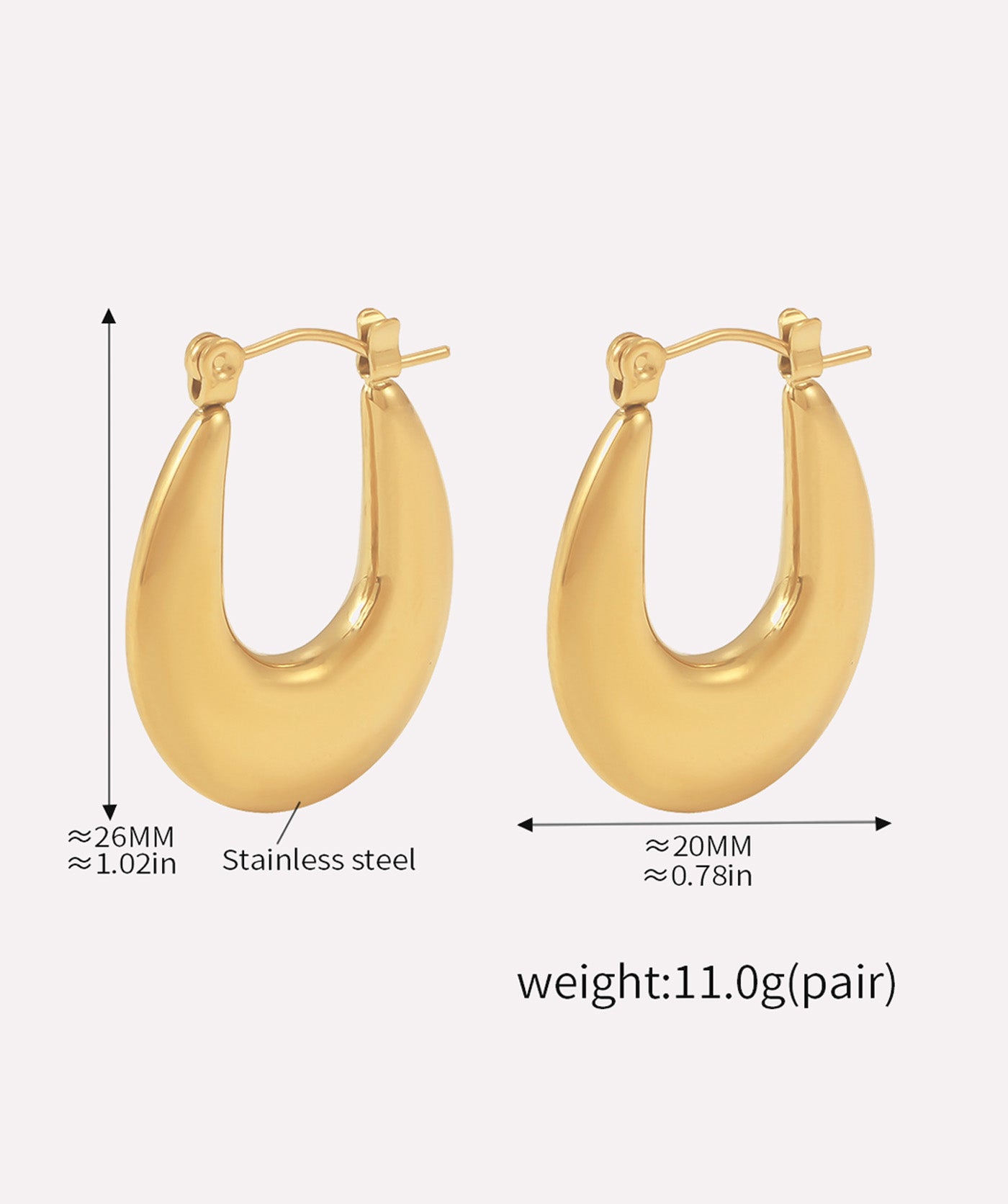 U Hoop Earrings