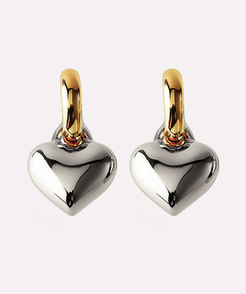 Silver Hearts Aflutter Earrings