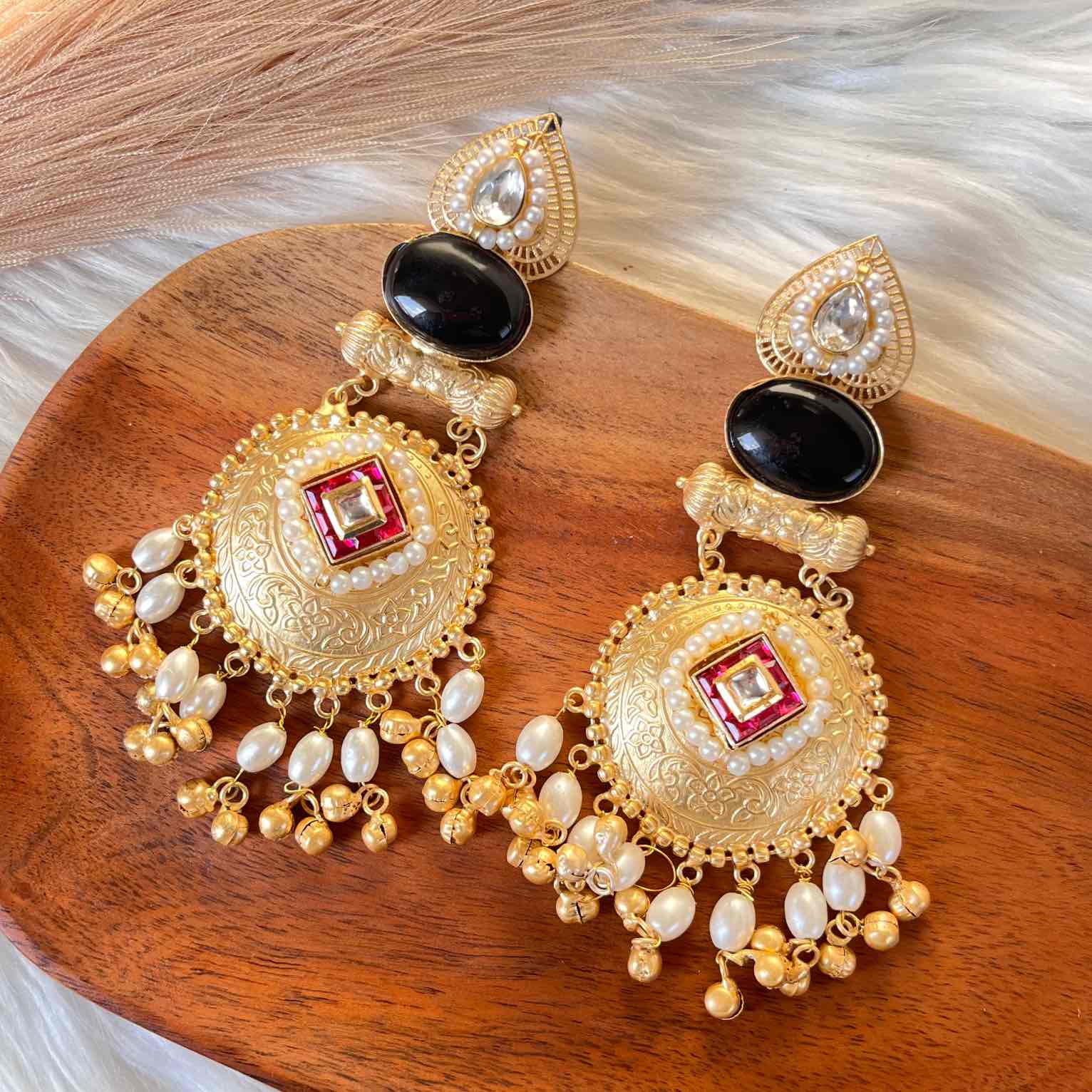 Black Sitara Golden Fusion Earrings - womaniya - Black Sitara Golden Fusion Earrings - womaniya -  -  -  - #tag1# - #tag2# - #tag3# - #tag4#