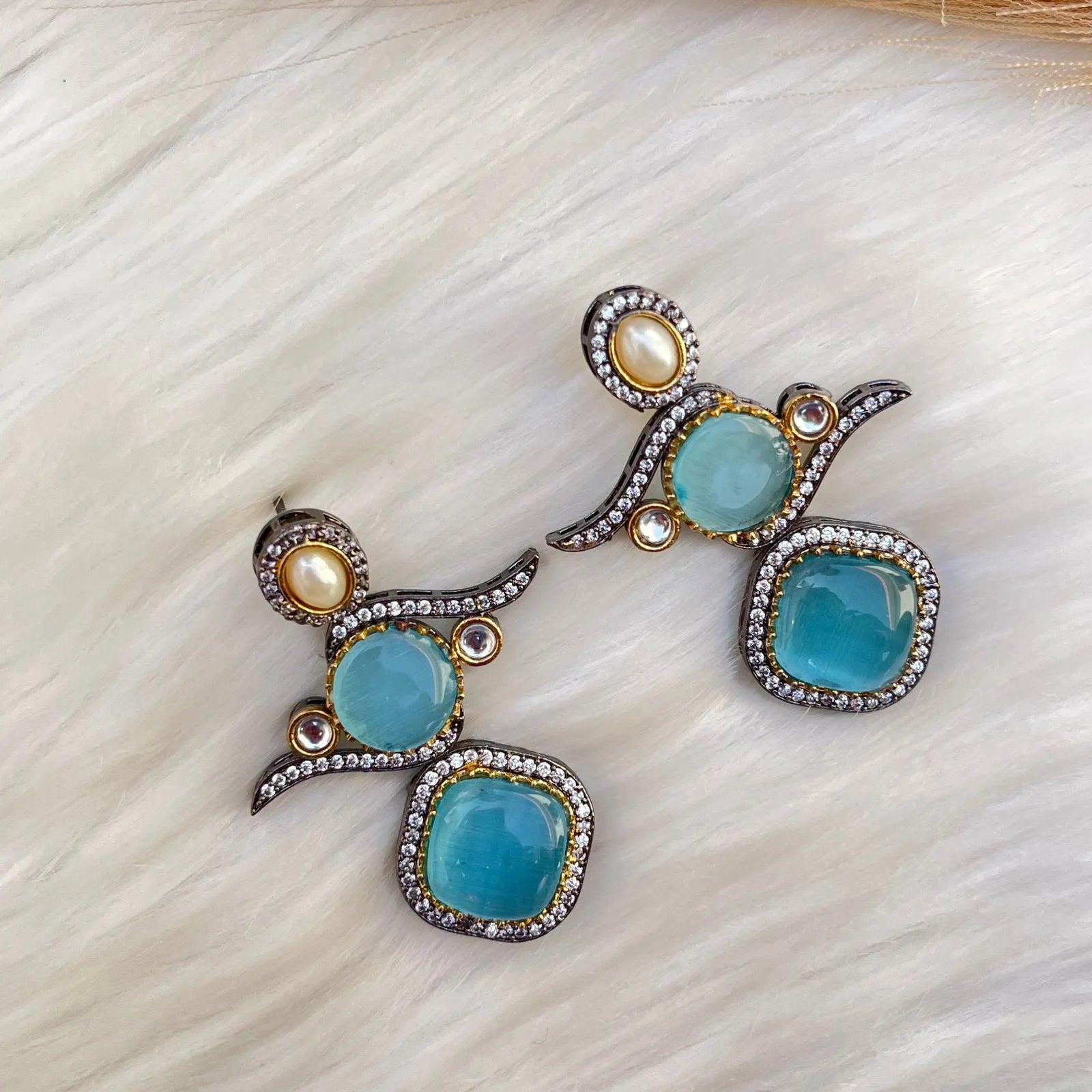 Blue Classic Modern Blend Earrings - womaniya - Blue Classic Modern Blend Earrings - womaniya -  -  -  - #tag1# - #tag2# - #tag3# - #tag4#