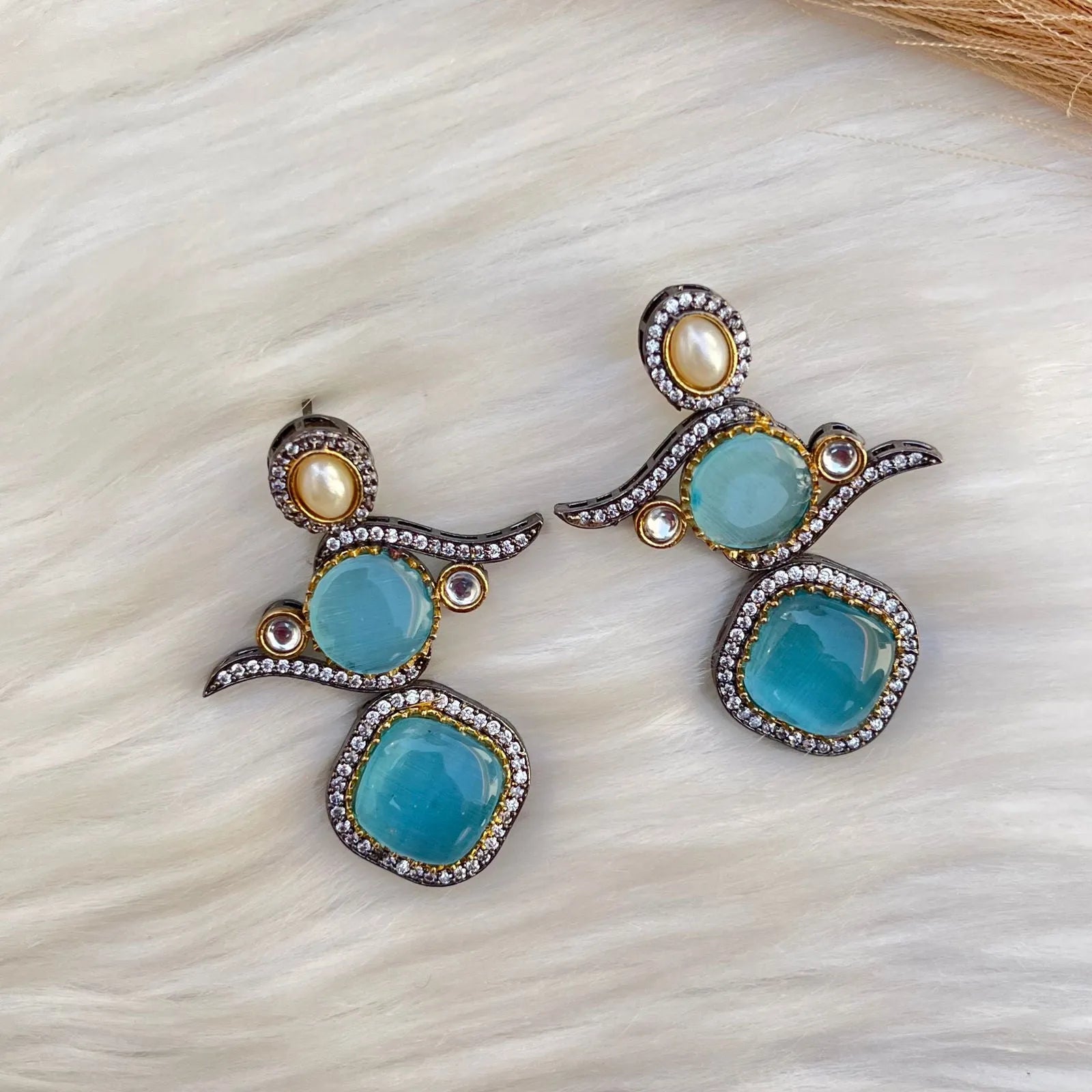 Blue Classic Modern Blend Earrings - womaniya - Blue Classic Modern Blend Earrings - womaniya -  -  -  - #tag1# - #tag2# - #tag3# - #tag4#