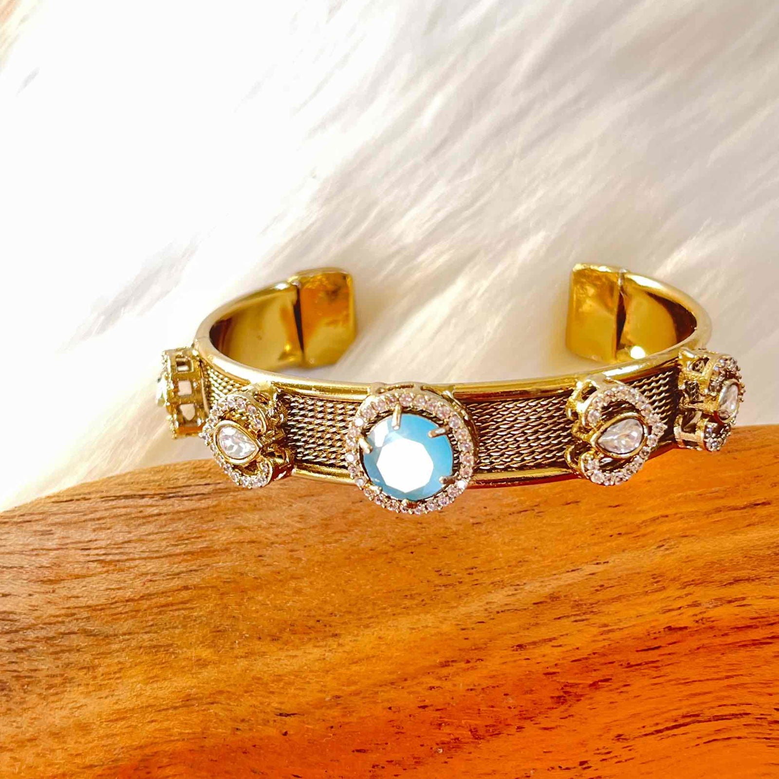 Blue Heart Fusion Bangle - womaniya - Blue Heart Fusion Bangle - womaniya -  -  -  - #tag1# - #tag2# - #tag3# - #tag4#