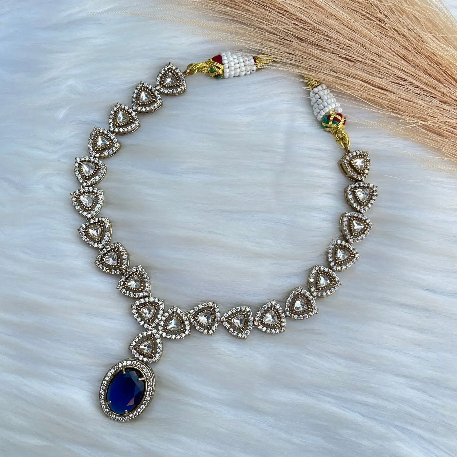 Blue Jewelled Curve Necklace Set - womaniya - Blue Jewelled Curve Necklace Set - womaniya -  -  -  - #tag1# - #tag2# - #tag3# - #tag4#