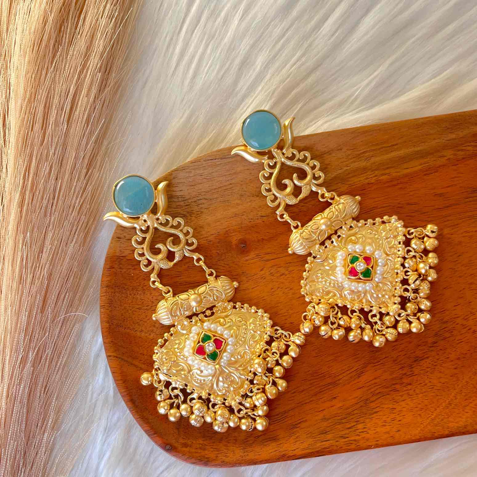 Blue Royal Golden Fusion Earrings - womaniya - Blue Royal Golden Fusion Earrings - womaniya -  -  -  - #tag1# - #tag2# - #tag3# - #tag4#