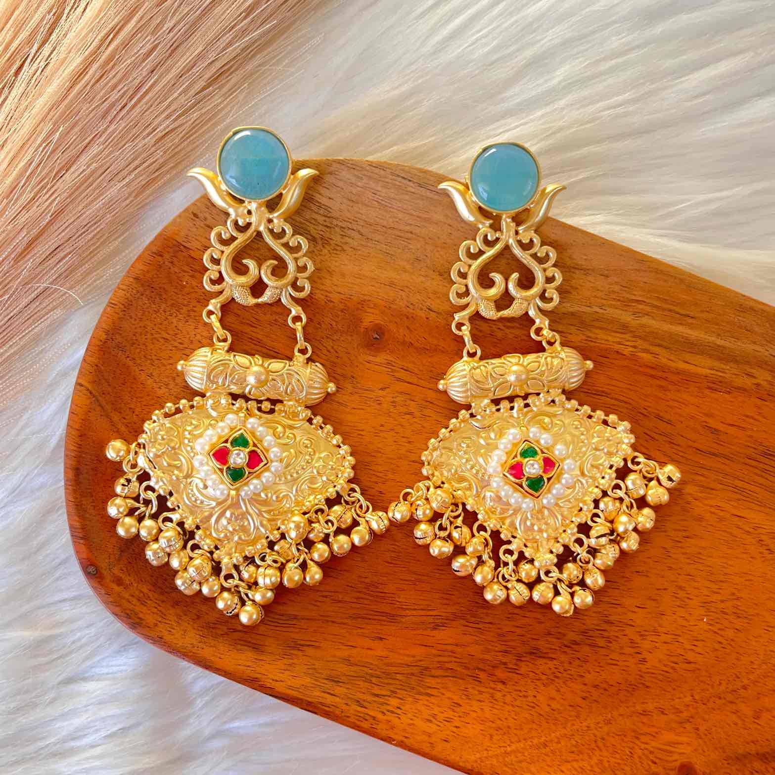 Blue Royal Golden Fusion Earrings - womaniya - Blue Royal Golden Fusion Earrings - womaniya -  -  -  - #tag1# - #tag2# - #tag3# - #tag4#