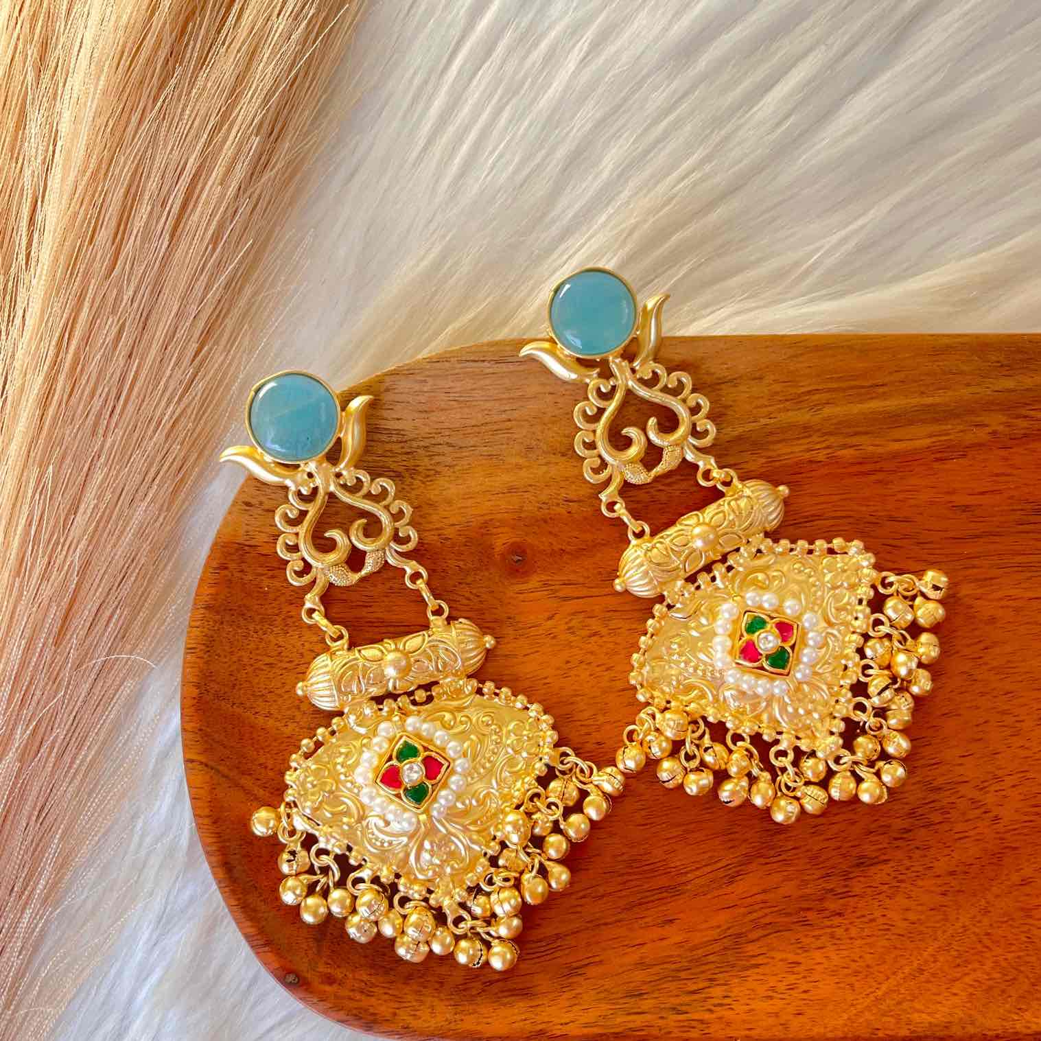 Blue Royal Golden Fusion Earrings - womaniya - Blue Royal Golden Fusion Earrings - womaniya -  -  -  - #tag1# - #tag2# - #tag3# - #tag4#
