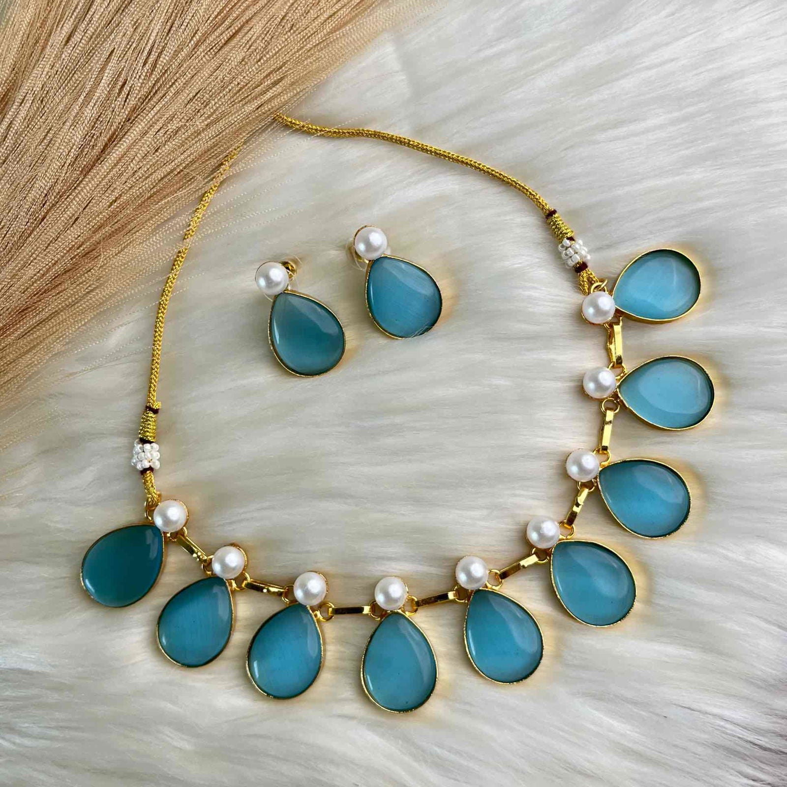 Blue Sophia Drops Necklace Set - womaniya - Blue Sophia Drops Necklace Set - womaniya -  -  -  - #tag1# - #tag2# - #tag3# - #tag4#