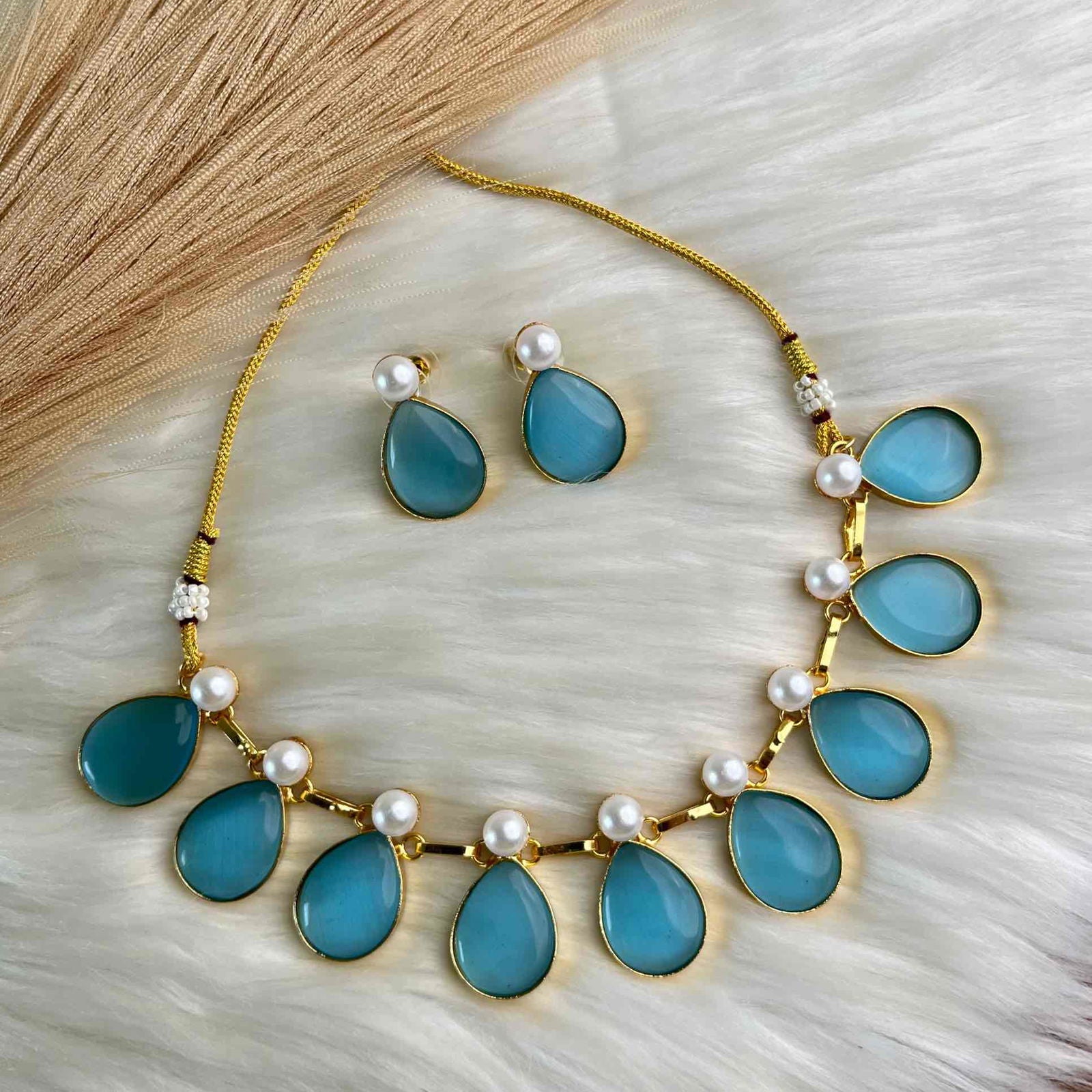 Blue Sophia Drops Necklace Set - womaniya - Blue Sophia Drops Necklace Set - womaniya -  -  -  - #tag1# - #tag2# - #tag3# - #tag4#