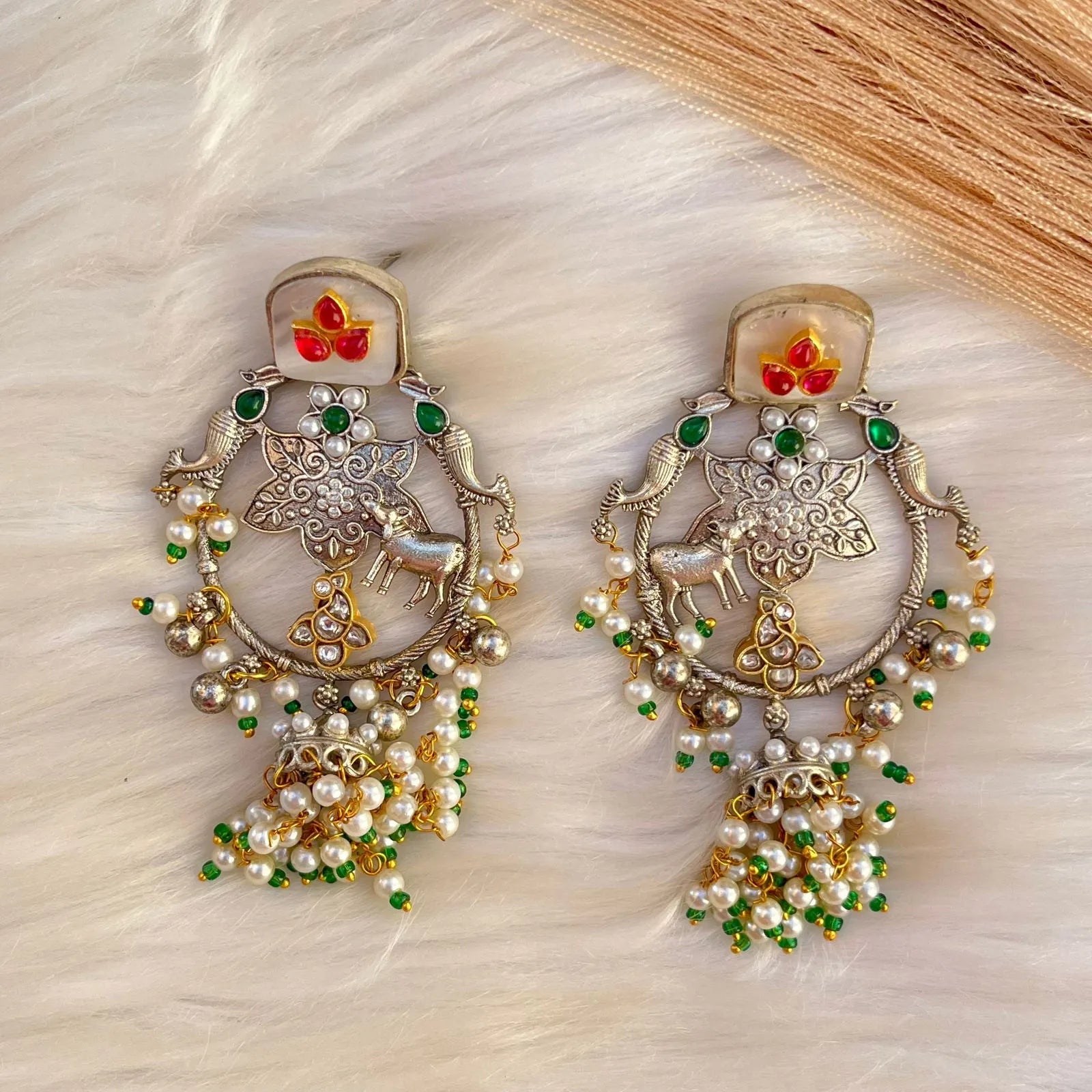 Green Empress Nandi Earrings - womaniya - Green Empress Nandi Earrings - womaniya -  -  -  - #tag1# - #tag2# - #tag3# - #tag4#