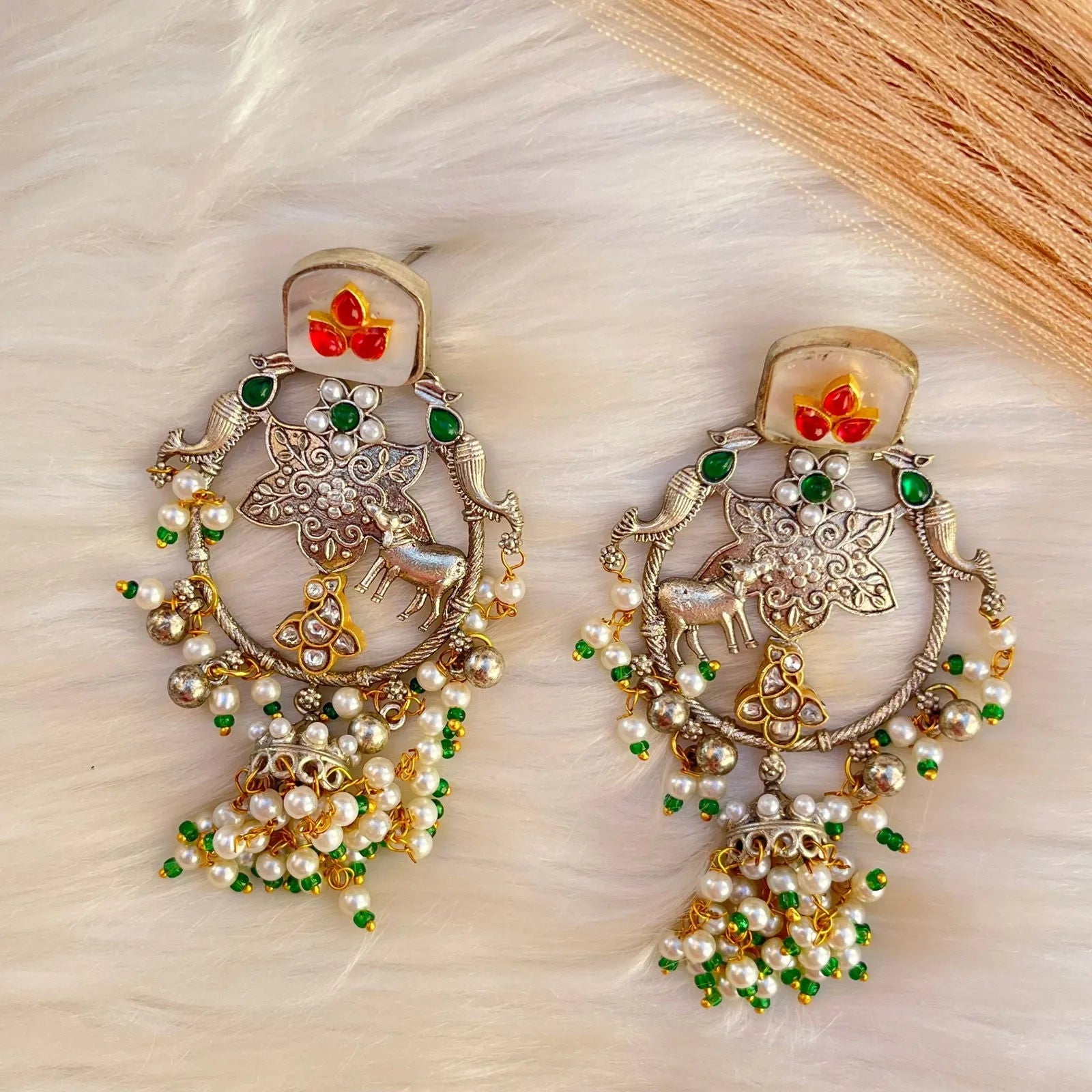 Green Empress Nandi Earrings - womaniya - Green Empress Nandi Earrings - womaniya -  -  -  - #tag1# - #tag2# - #tag3# - #tag4#