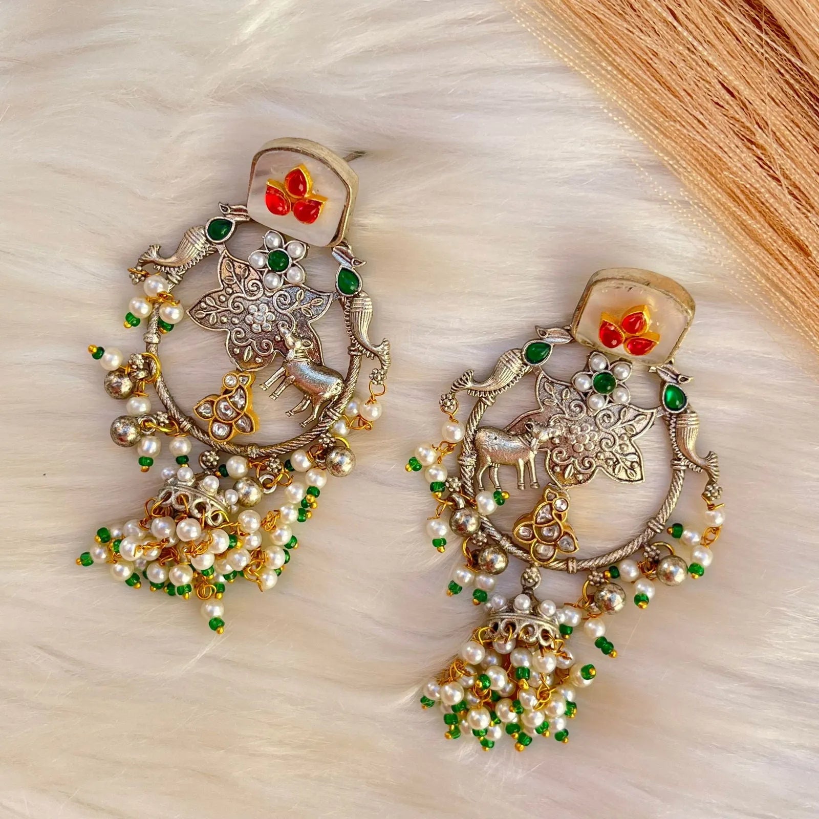 Green Empress Nandi Earrings - womaniya - Green Empress Nandi Earrings - womaniya -  -  -  - #tag1# - #tag2# - #tag3# - #tag4#