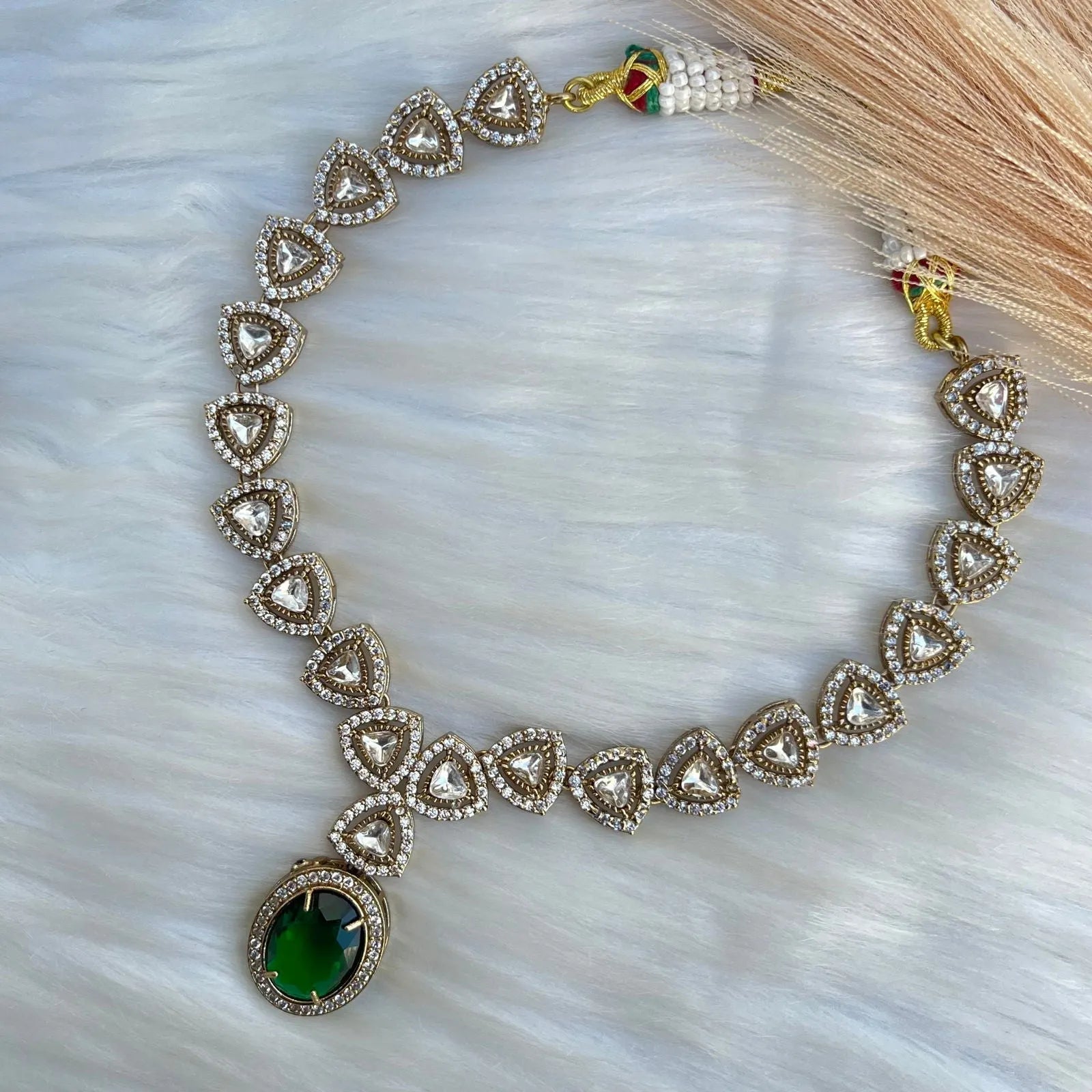 Green Jewelled Curve Necklace Set - womaniya - Green Jewelled Curve Necklace Set - womaniya -  -  -  - #tag1# - #tag2# - #tag3# - #tag4#