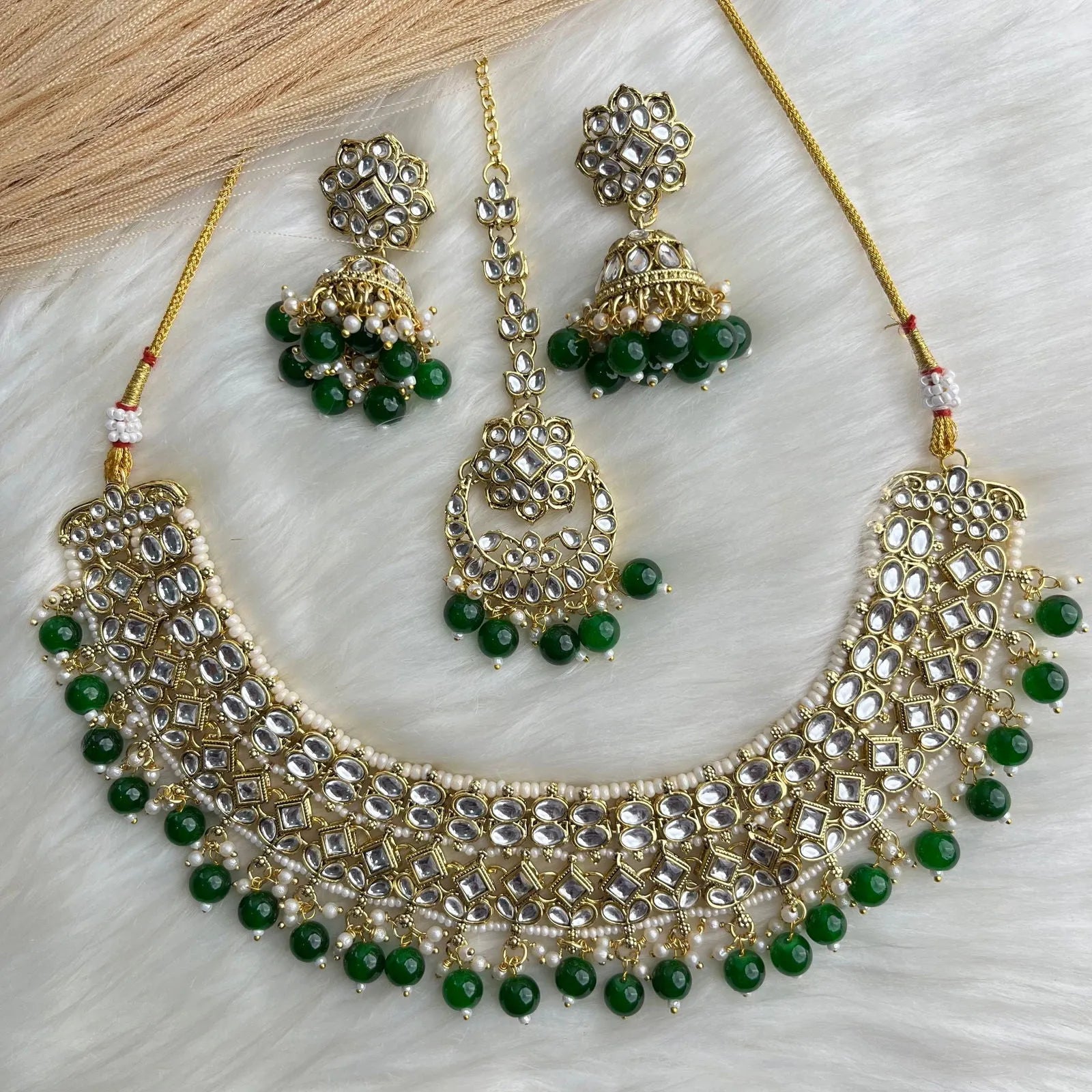Green Meenakari Kundan Necklace Set - womaniya - Green Meenakari Kundan Necklace Set - womaniya -  -  -  - #tag1# - #tag2# - #tag3# - #tag4#