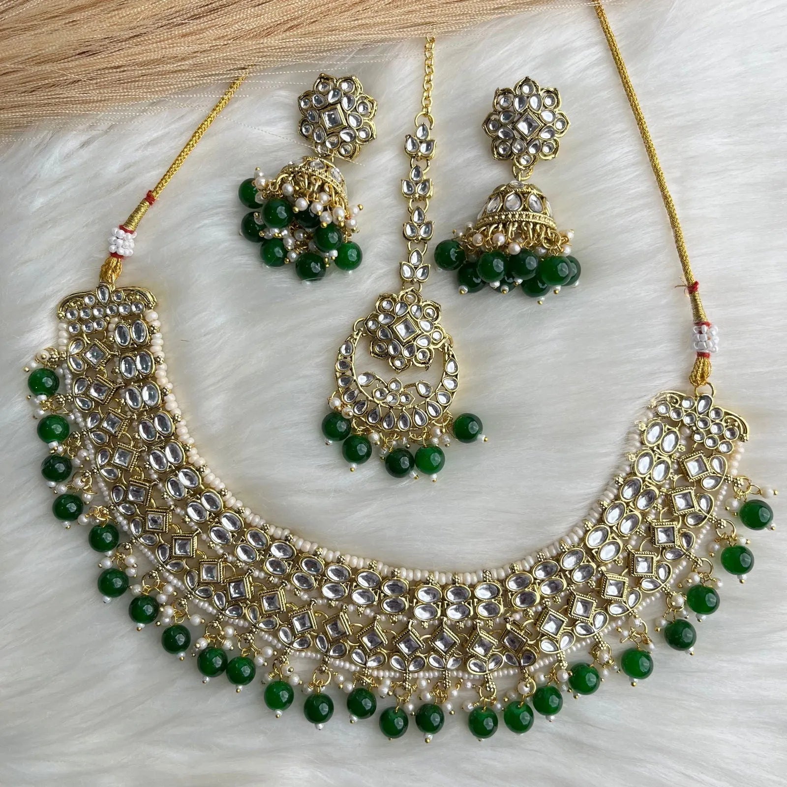 Green Meenakari Kundan Necklace Set - womaniya - Green Meenakari Kundan Necklace Set - womaniya -  -  -  - #tag1# - #tag2# - #tag3# - #tag4#