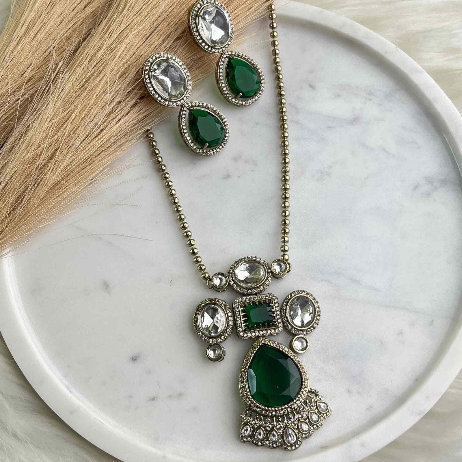 Green Ocean Breeze Charm Necklace Set - womaniya - Green Ocean Breeze Charm Necklace Set - womaniya -  -  -  - #tag1# - #tag2# - #tag3# - #tag4#
