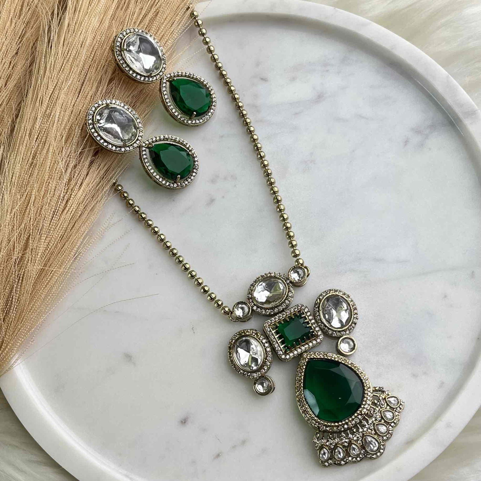 Green Ocean Breeze Charm Necklace Set - womaniya - Green Ocean Breeze Charm Necklace Set - womaniya -  -  -  - #tag1# - #tag2# - #tag3# - #tag4#