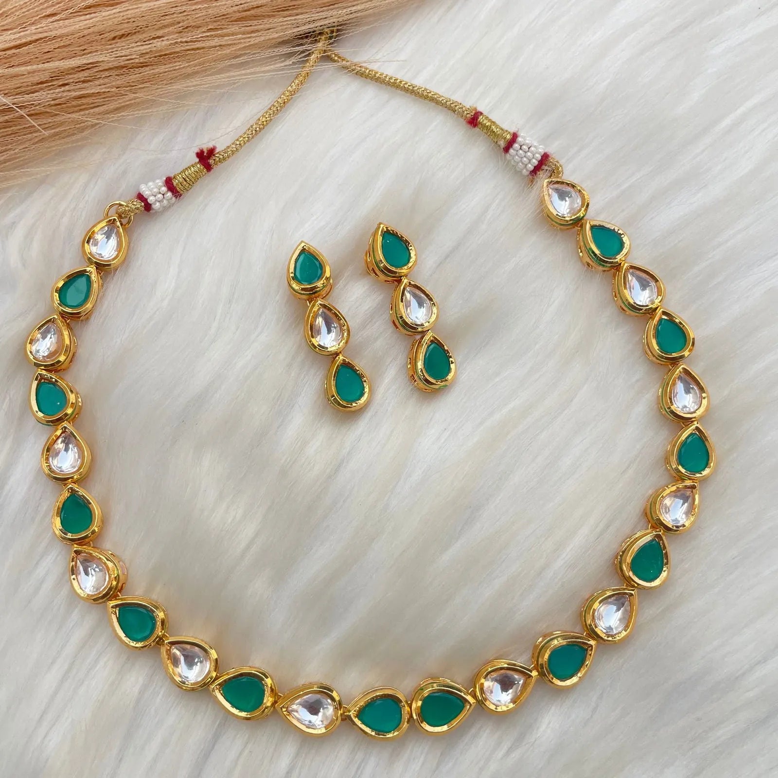 Green Palace Oval Necklace Set - womaniya - Green Palace Oval Necklace Set - womaniya -  -  -  - #tag1# - #tag2# - #tag3# - #tag4#