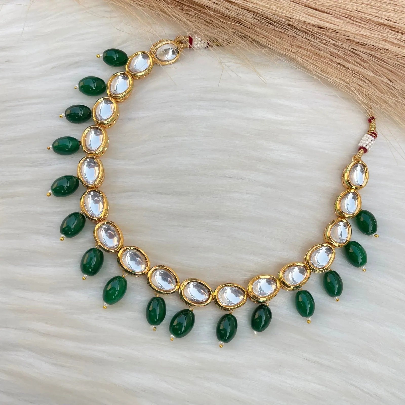 Green Rani Mahal Necklace Set - womaniya - Green Rani Mahal Necklace Set - womaniya -  -  -  - #tag1# - #tag2# - #tag3# - #tag4#