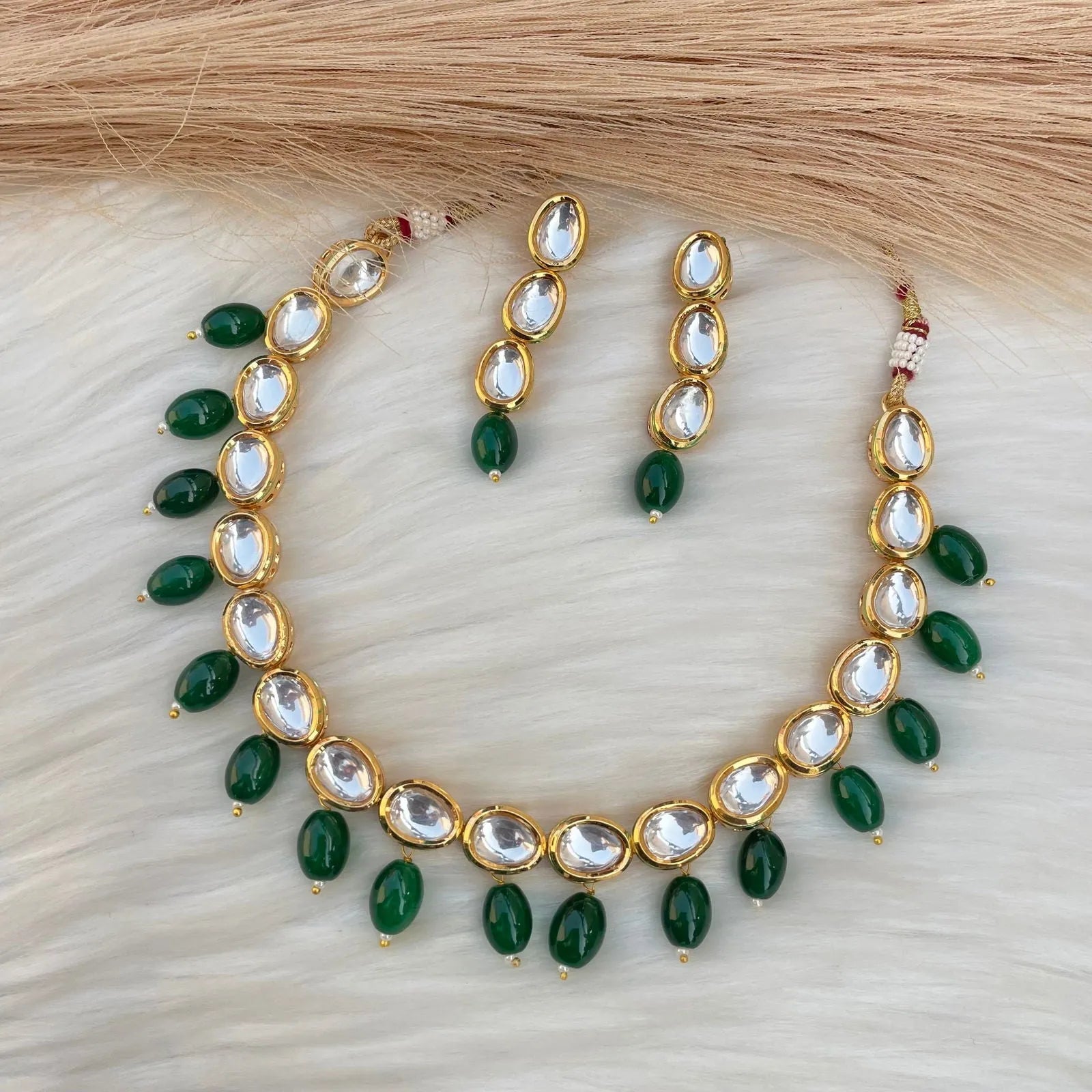 Green Rani Mahal Necklace Set - womaniya - Green Rani Mahal Necklace Set - womaniya -  -  -  - #tag1# - #tag2# - #tag3# - #tag4#