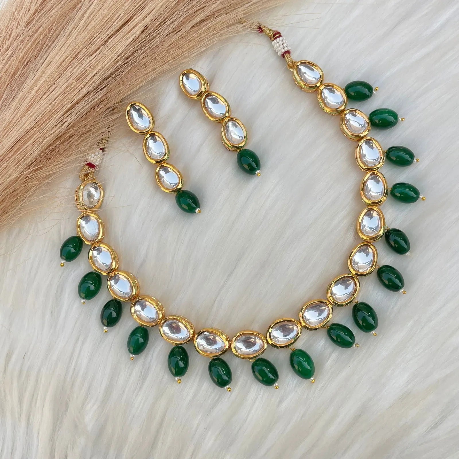 Green Rani Mahal Necklace Set - womaniya - Green Rani Mahal Necklace Set - womaniya -  -  -  - #tag1# - #tag2# - #tag3# - #tag4#