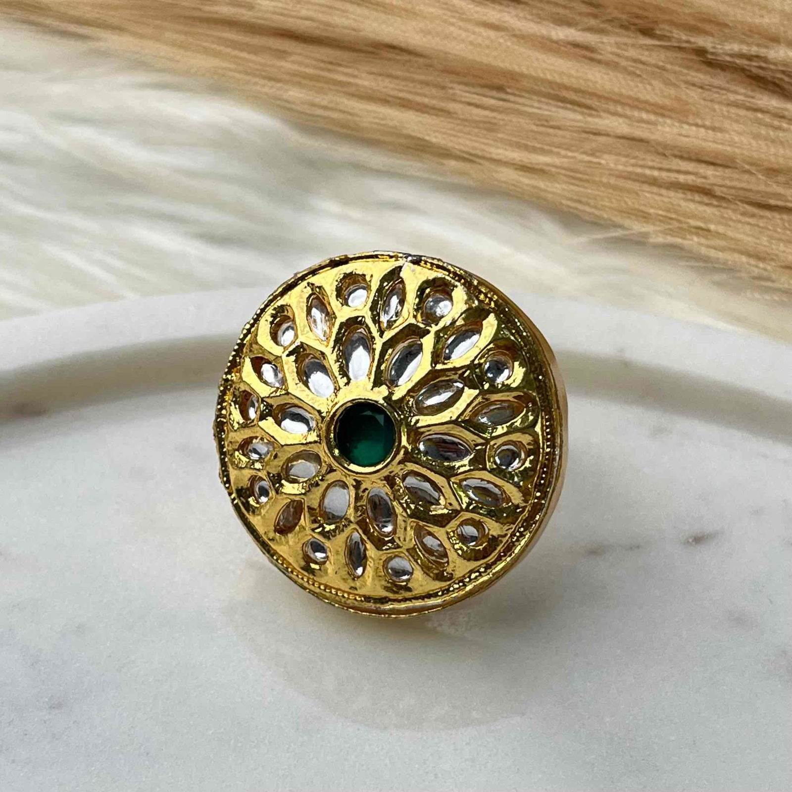 Green Round Flower Golden Ring - womaniya - Green Round Flower Golden Ring - womaniya -  -  -  - #tag1# - #tag2# - #tag3# - #tag4#