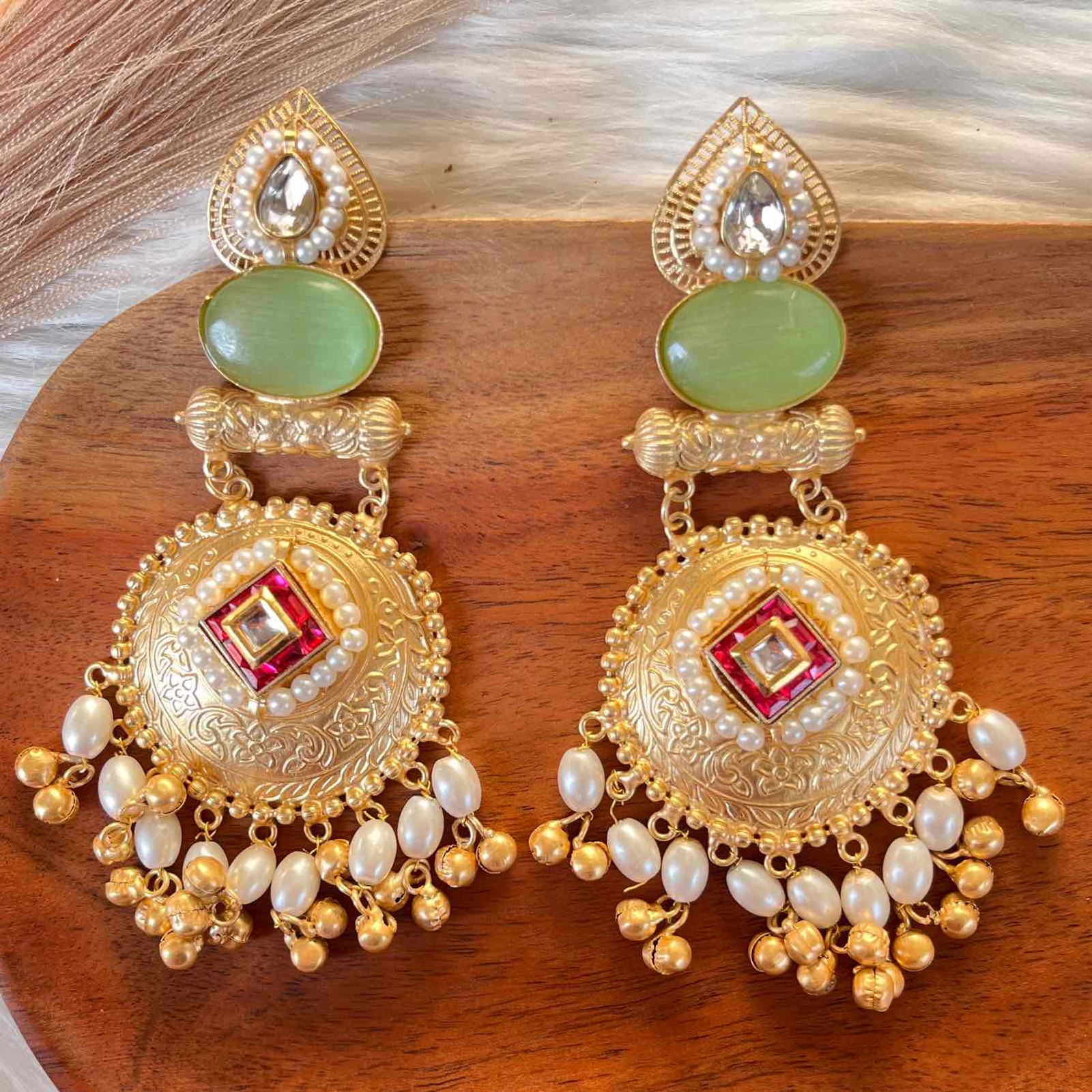 Green Sitara Golden Fusion Earrings - womaniya - Green Sitara Golden Fusion Earrings - womaniya -  -  -  - #tag1# - #tag2# - #tag3# - #tag4#