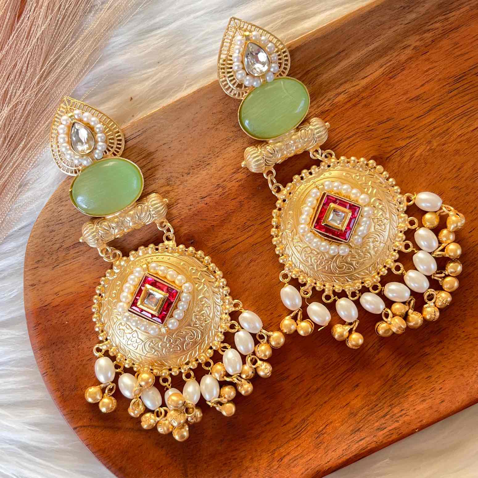 Green Sitara Golden Fusion Earrings - womaniya - Green Sitara Golden Fusion Earrings - womaniya -  -  -  - #tag1# - #tag2# - #tag3# - #tag4#