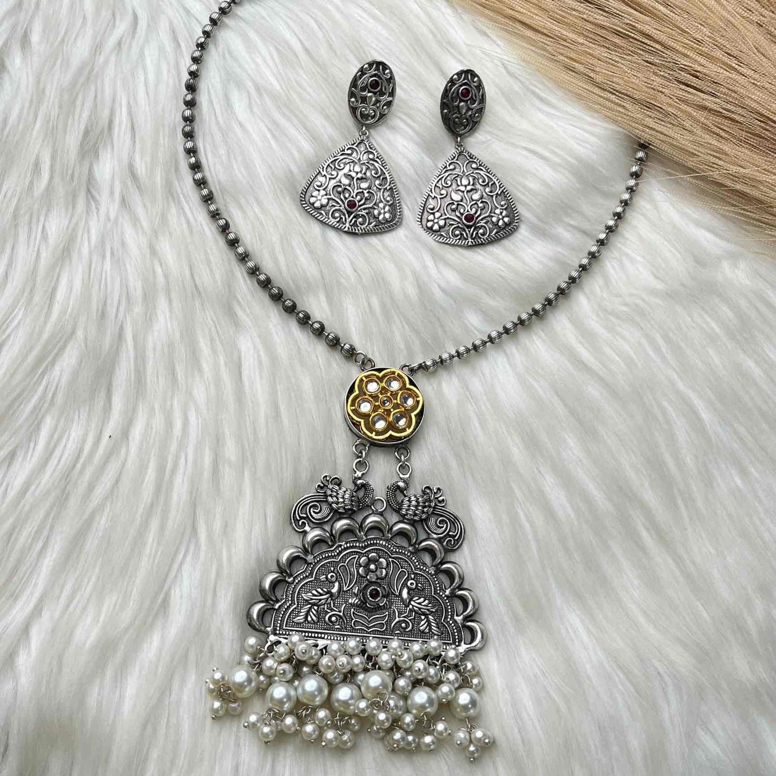 Heena Silver Necklace Set - womaniya - Heena Silver Necklace Set - womaniya -  -  -  - #tag1# - #tag2# - #tag3# - #tag4#