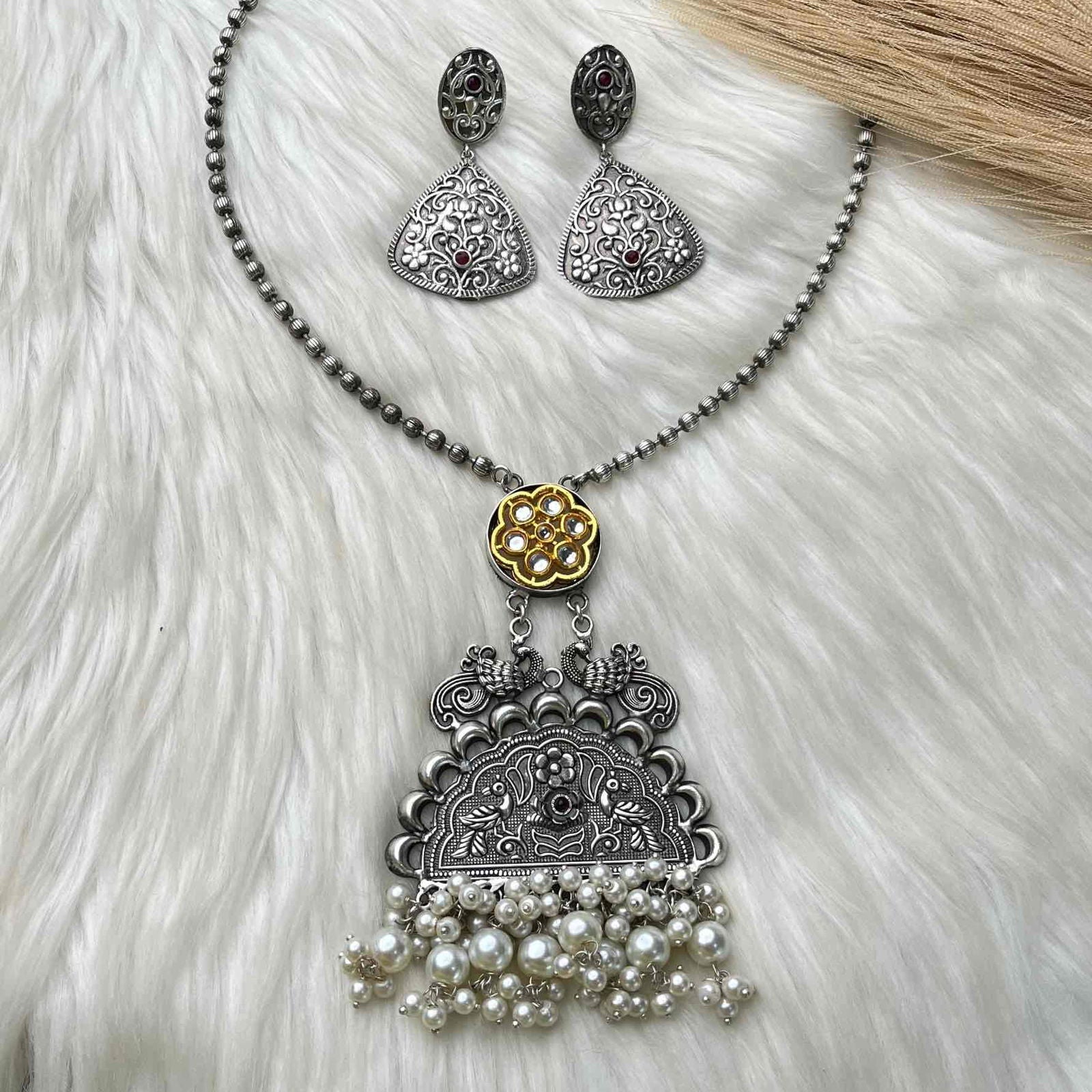 Heena Silver Necklace Set - womaniya - Heena Silver Necklace Set - womaniya -  -  -  - #tag1# - #tag2# - #tag3# - #tag4#