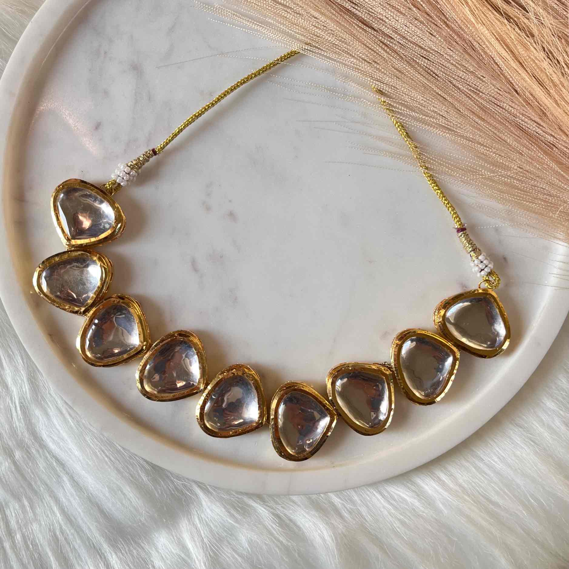 Golden Allure Kundan Necklace Set