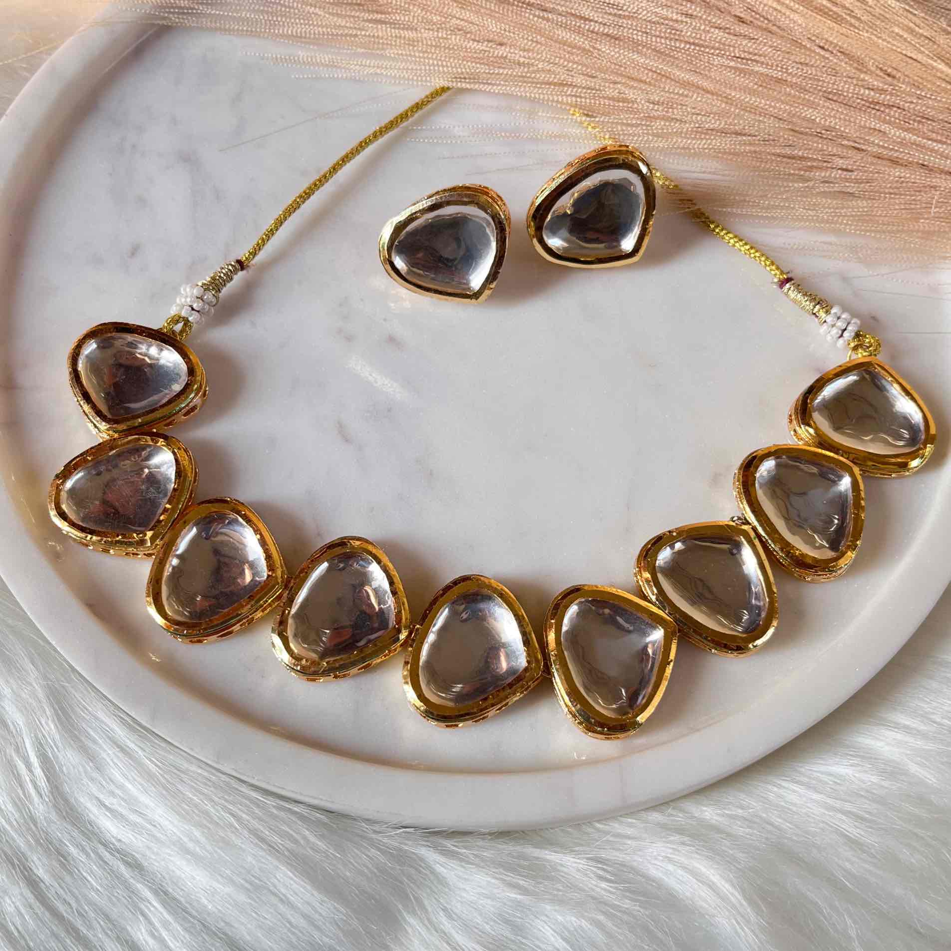 Golden Allure Kundan Necklace Set