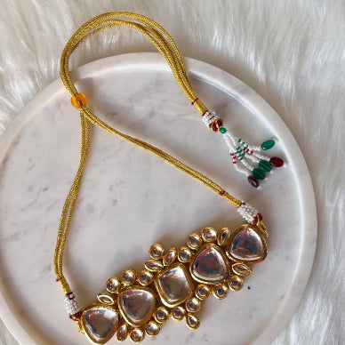 Square Glow Kundan Necklace Set
