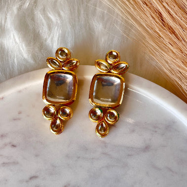 Square Glow Kundan Necklace Set