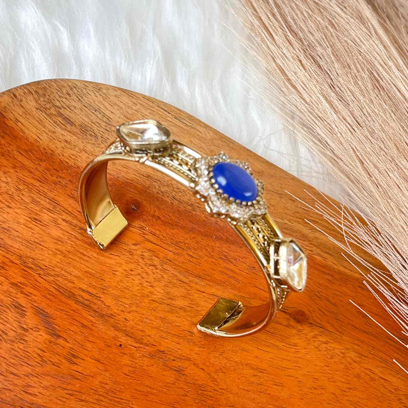 Navy Blue Linear Chic Fusion Kada