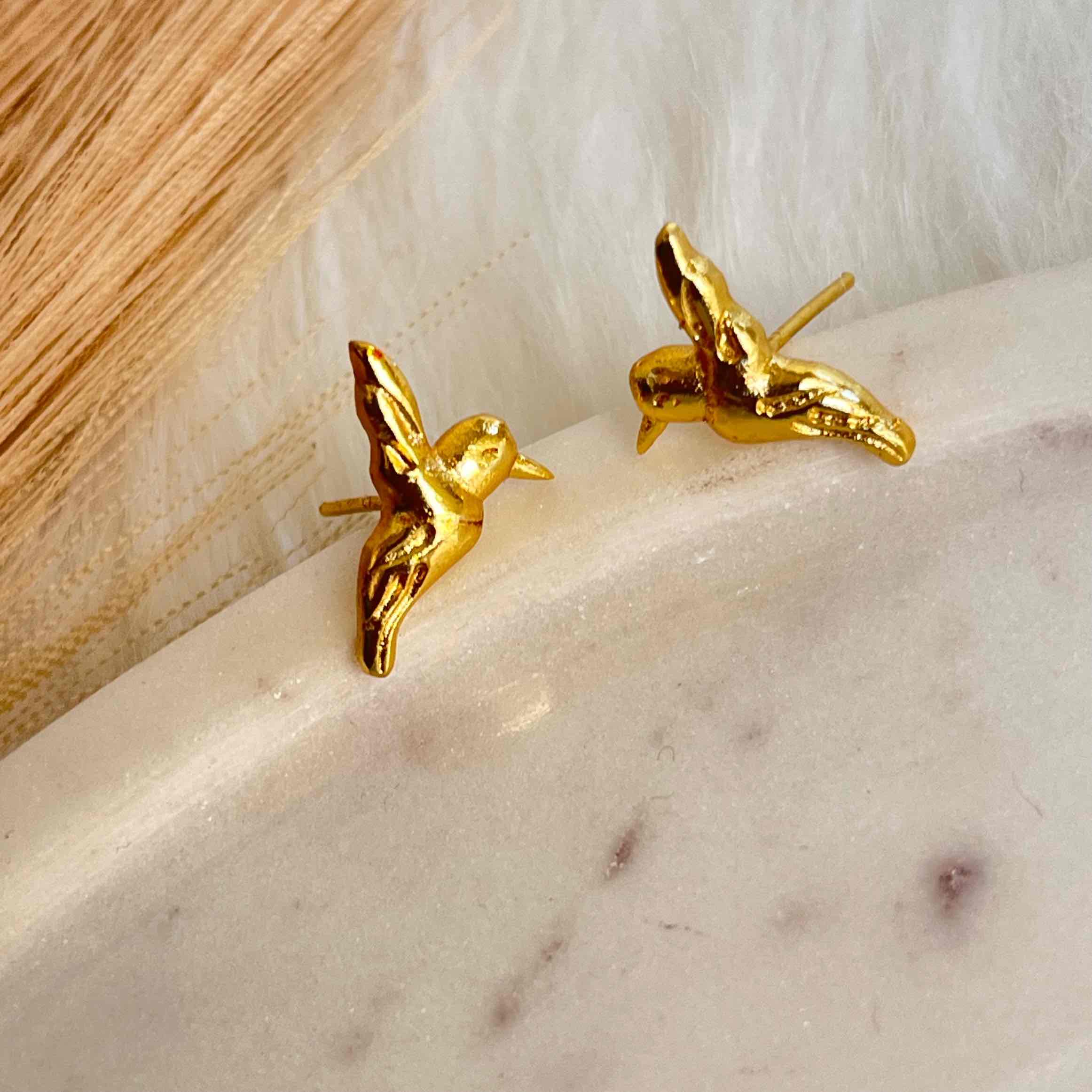 Bird Charm Studs