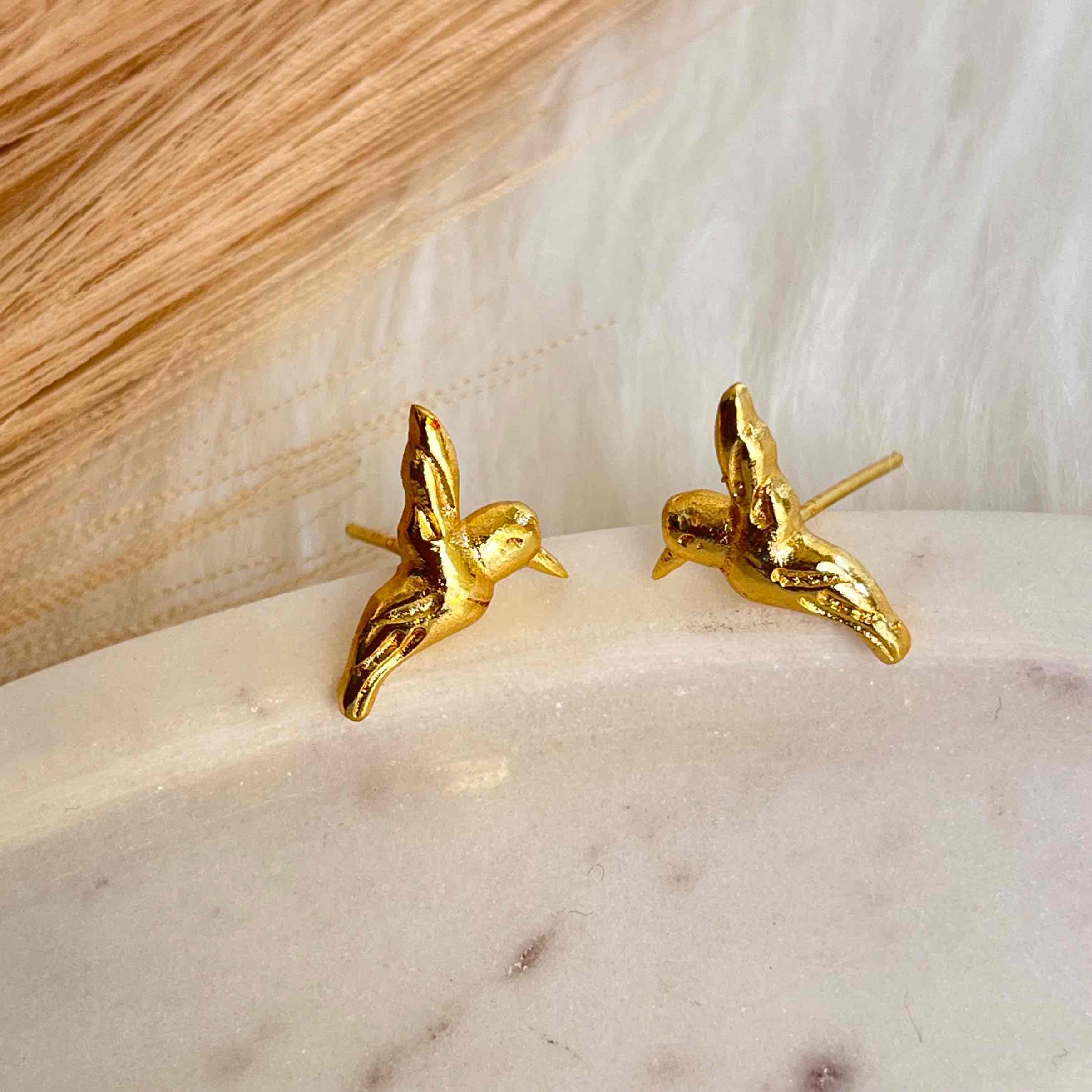 Bird Charm Studs