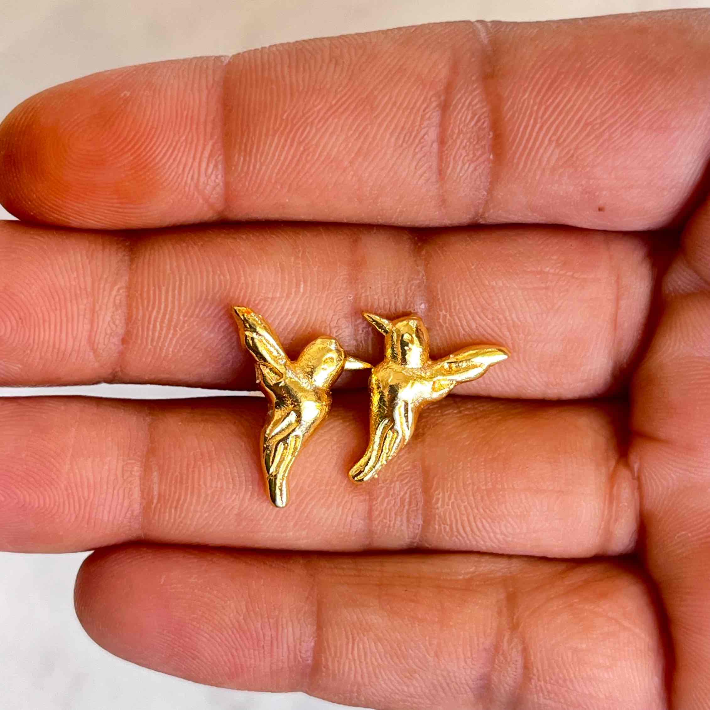 Bird Charm Studs