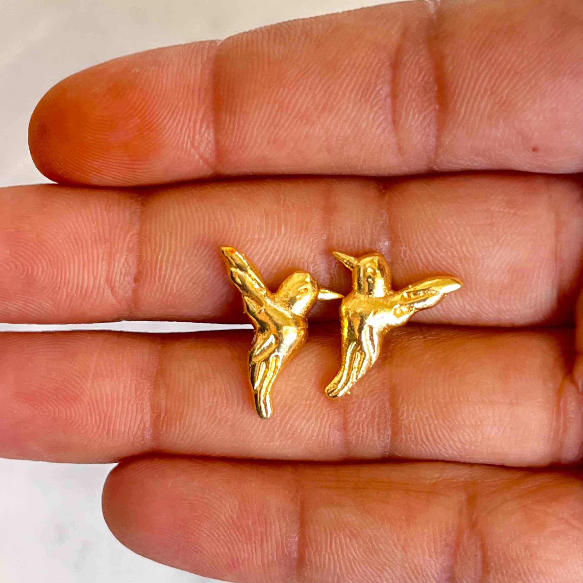 Bird Charm Studs