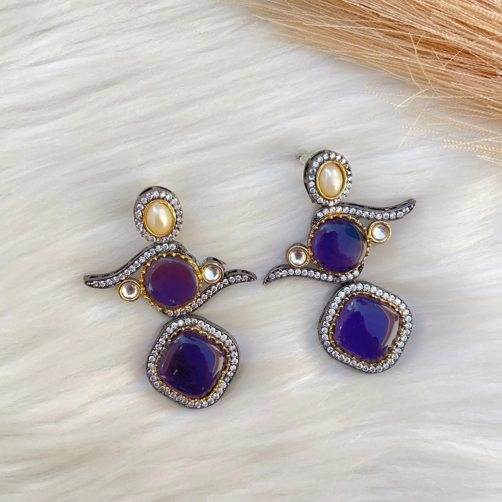Lavender Classic Modern Blend Earrings - womaniya - Lavender Classic Modern Blend Earrings - womaniya -  -  -  - #tag1# - #tag2# - #tag3# - #tag4#