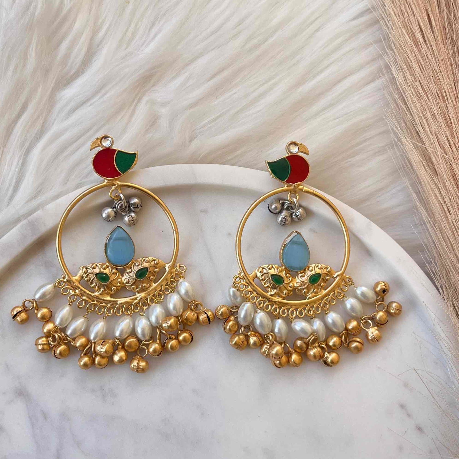 Light Blue Round Chidiya Golden Fusion Earrings - womaniya - Light Blue Round Chidiya Golden Fusion Earrings - womaniya -  -  -  - #tag1# - #tag2# - #tag3# - #tag4#