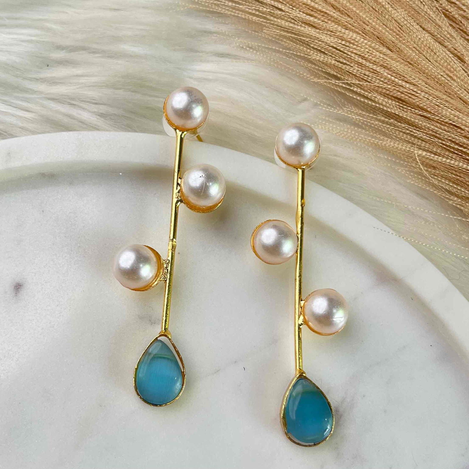 Light Blue Triple Pearl Drop - womaniya - Light Blue Triple Pearl Drop - womaniya -  -  -  - #tag1# - #tag2# - #tag3# - #tag4#